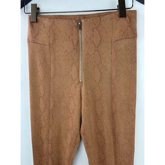 Good American Snake Print The Boss Pant Skinny Zipper Cognac Hi Rise Size 3 - Picture 4 of 10